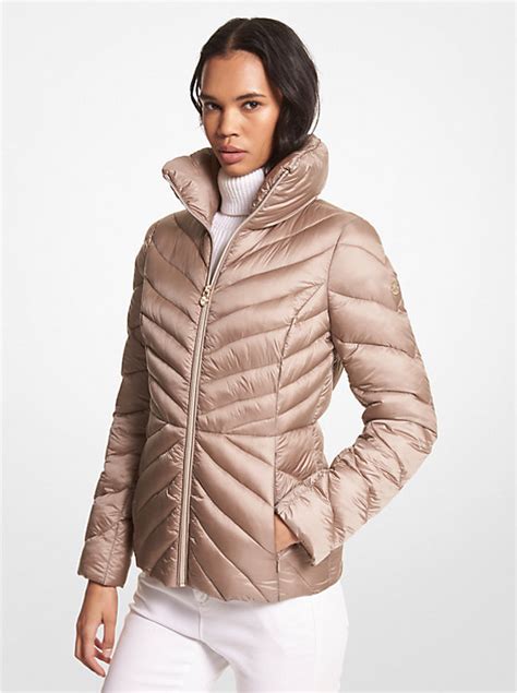 michael michael kors nylon puffer coat|michael kors puffer coat packable.